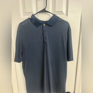 Nike Golf Polo Shirt Men’s Size Large Navy Blue Striped NWOT Dri-FIT